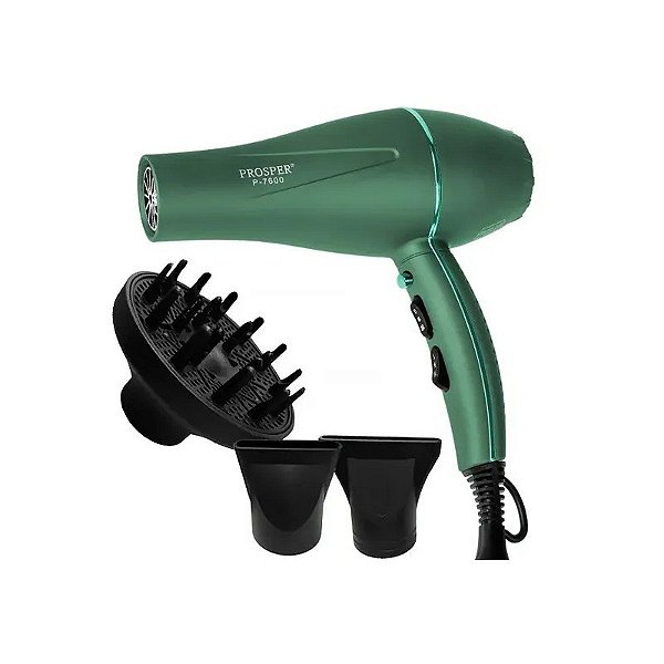 Secador de Cabelo Prosper P-7600 7.000 Watts 110 - 120 V ~ 50/60 HZ - Verde