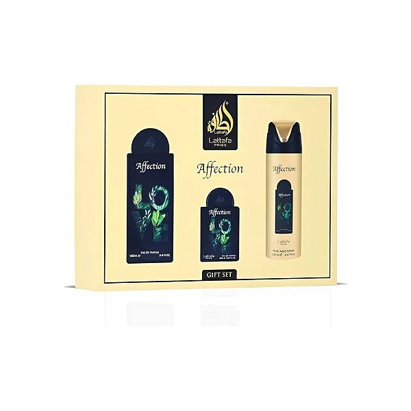 Kit Perfume Lattafa Pride Affection Edp 100ml + Spray 200ml + Miniatura 20ml - Unissex