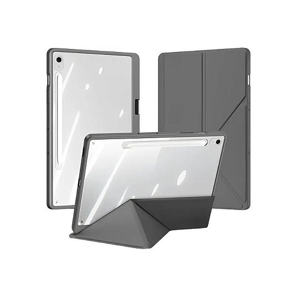 Estojo Protetor Dux Ducis Magi Destacável para Samsung Galaxy Tab S10 Fe+ 13.1 Polegadas - Cinza