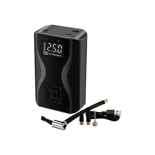 Compressor de Ar Portátil Opapro MXB-010 - 55W - Recarregável - Preto