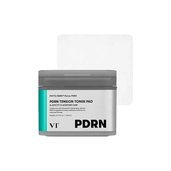 Almofadas Tônicas VT Cosmetics PDRN Tension Toner Pad 60 Unidades