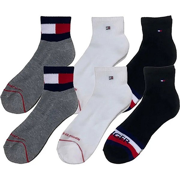 Meias Tommy M TVM211QT06 003 6 Pares
