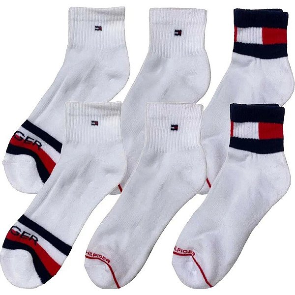 Meias Tommy Hilfiger TVM211QT06 002 Masculina (6 Pares)