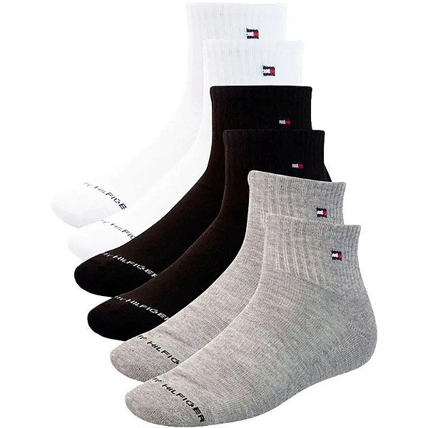 Meias Tommy Hilfiger TVM211QT07 003 - Masculina (6 Pares)