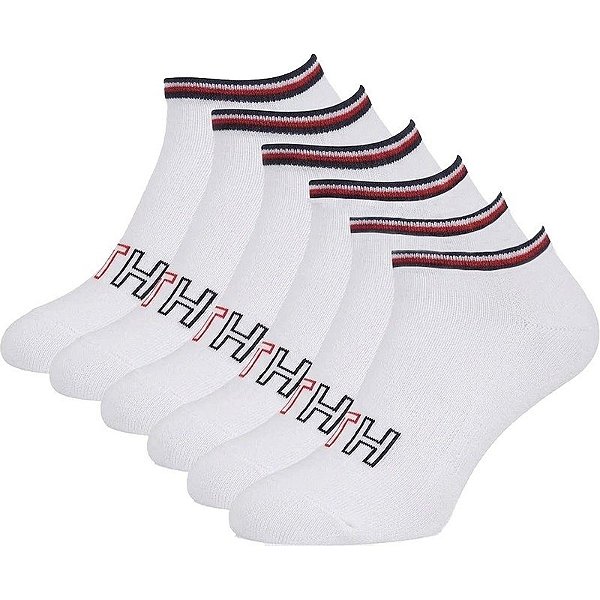 Meias Tubulares Tommy Hilfiger TVW213LN02 001 - Feminino (6 Pares)