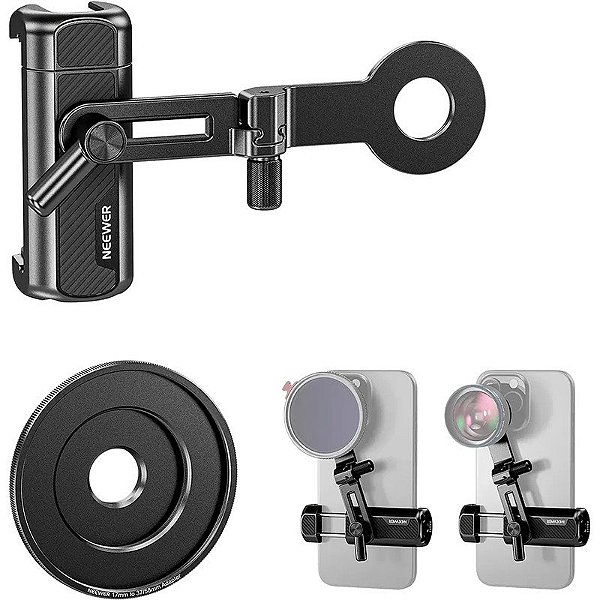 Abraçadeira Universal para Lente de Câmera de Smartphone Neewer PA047 - Preta