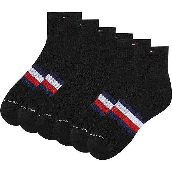 Meias Tommy Hilfiger THM233QT03 001 - Masculina (3 pares)