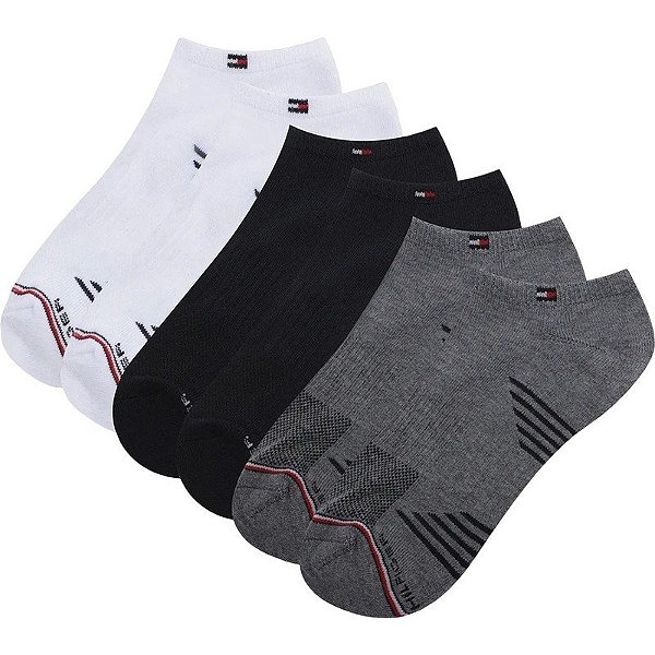Meias Socket Tommy Hilfiger THM243NS01 002 - Masculina (3 pares)