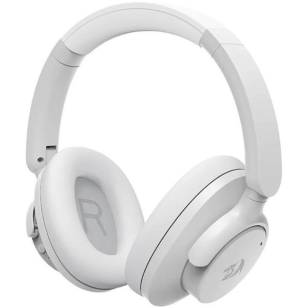 Fone de ouvido Gamer Redragon H610G Vibecore BT com Cancelamento de Ruído (ANC) - Branco
