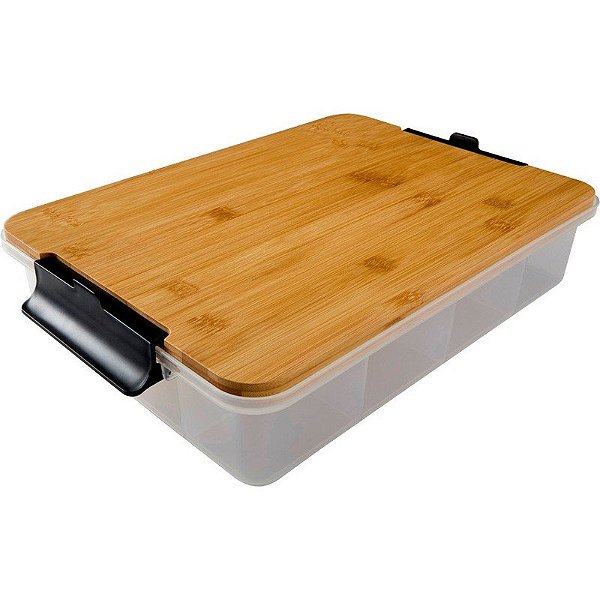 Bandeja com Tampa Bamboo Snacklebox 27,9x40,6cm Farberware - 5314682EU