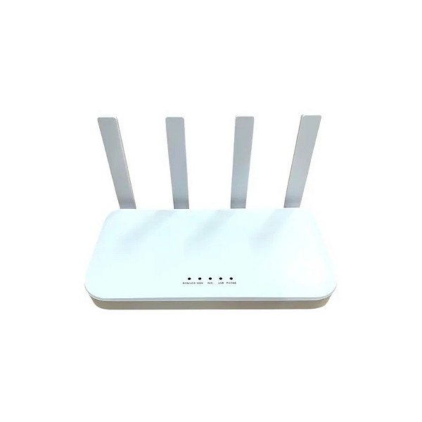 Roteador Fibra Óptica Gpon/Epon Xpon WIFI6 4GE+1POT+USB HG325AX18 Caixa Superior Branca