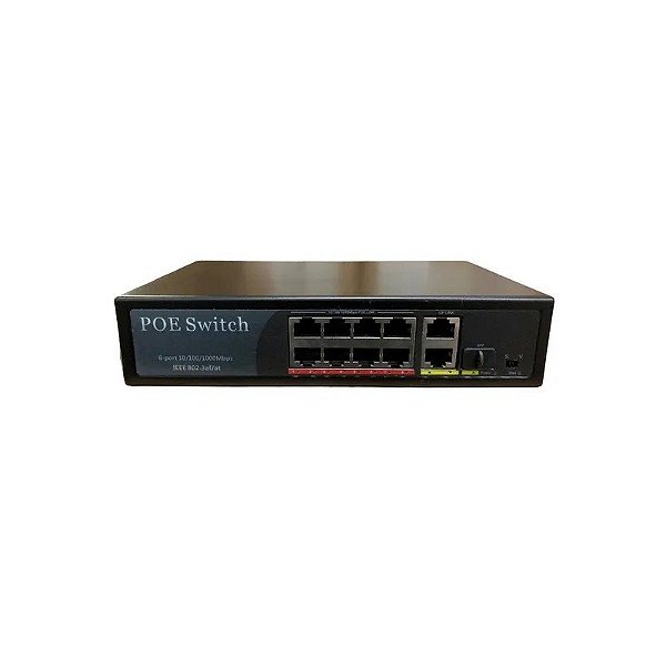 Switch F. 08POE 120W 10/100/1000M 8GE+2GE+1SFP PG-F1R10-8GE (Switch Gerenciável F. 08POE 120W 10/100/1000M, 8 portas Gigabit Ethernet PoE + 2 Gigabit Ethernet + 1 SFP, PG-F1R10-8GE)