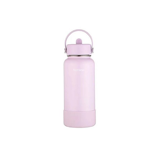 Garrafa Térmica Terrano - 950ML - com Bico + 2 Canudos - Lilás