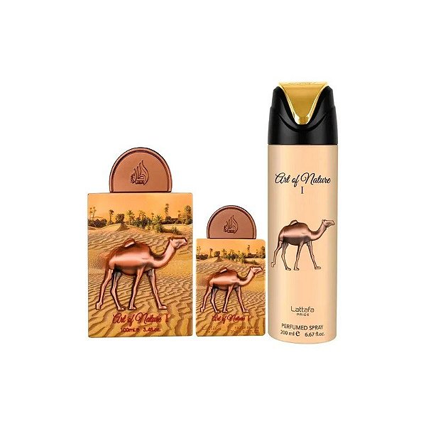 Kit Lattafa Pride Art Of Nature I - 3 Em 1 - Perfume Edp 100ML + Perfume Edp 20ML + Desodorante 200ML