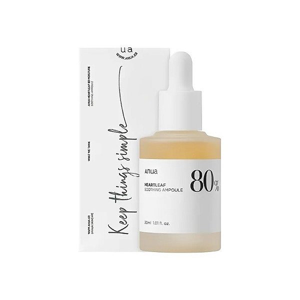 Ampola Facial Anua Heartleaf 80% Hidratação Calmante - 30 ML