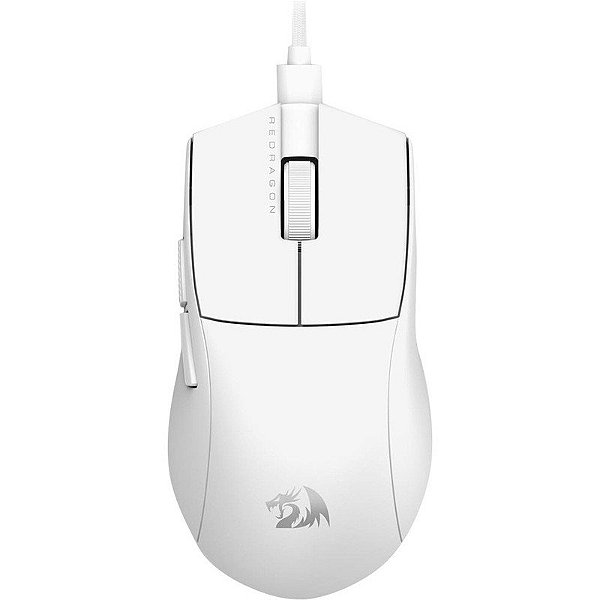 Mouse Gamer Redragon M996W K1NG 8K com cabo USB Branco
