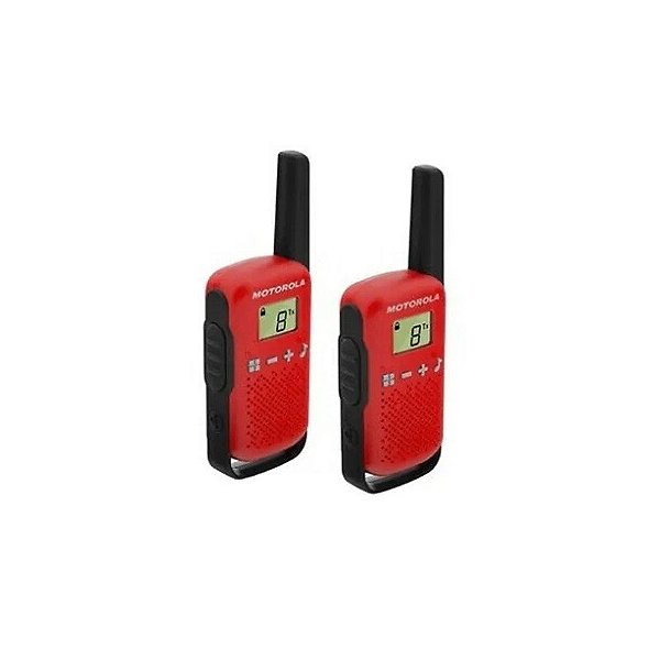 Kit Walkie Talkie Motorola T110 Preto 16 Milhas s/Gar.2V