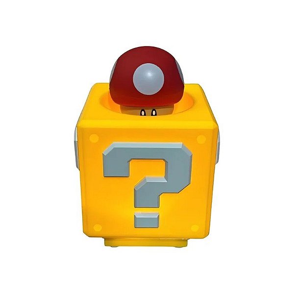 Luminária Zuduoeoa Super Bros Cogumelo - Amarela/Vermelha