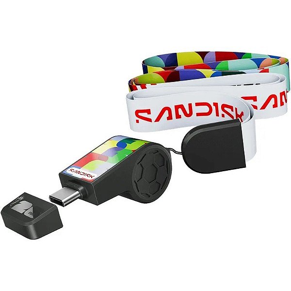Pendrive SanDisk 64GB Edição FIFA USB-C