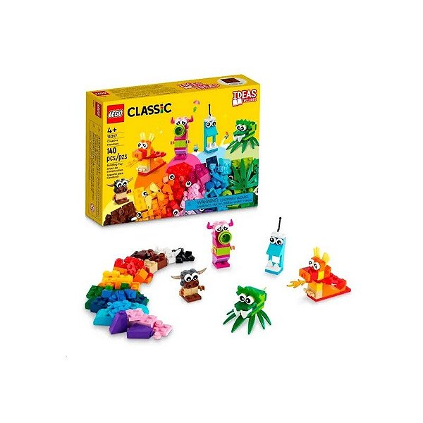 Conjunto de Blocos de Montar Lego Clássico Monstros Criativos 140 Peças