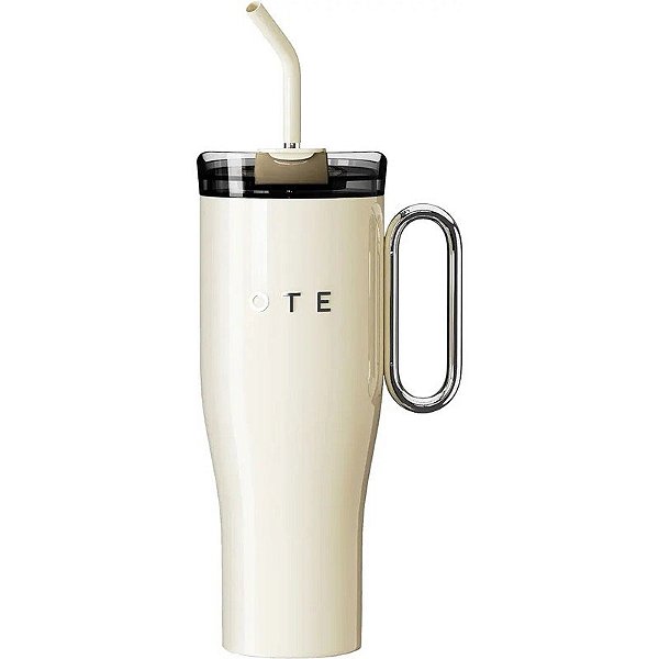 Vaso Térmico OTE Jumbo Straw 1.2L - Bege
