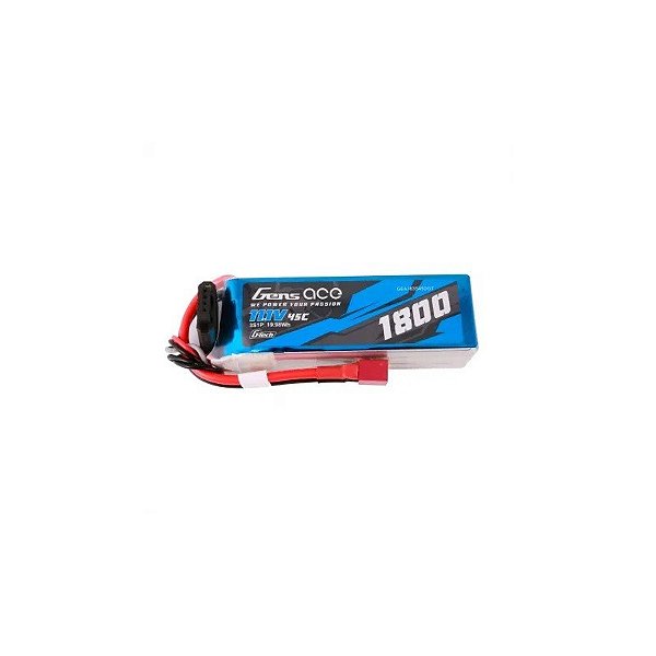 Bateria Gens Ace 11.1V 1800MAH 3S 45C G-Tech Lipo com Plug Dean