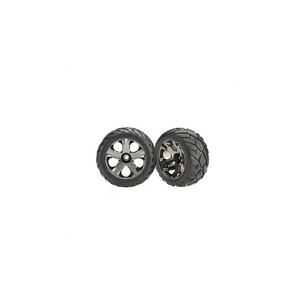 Pneu Traxxas All-Star Anaconda Preto Cromado 2,8" 12MM Nitro Dianteiro 3777A