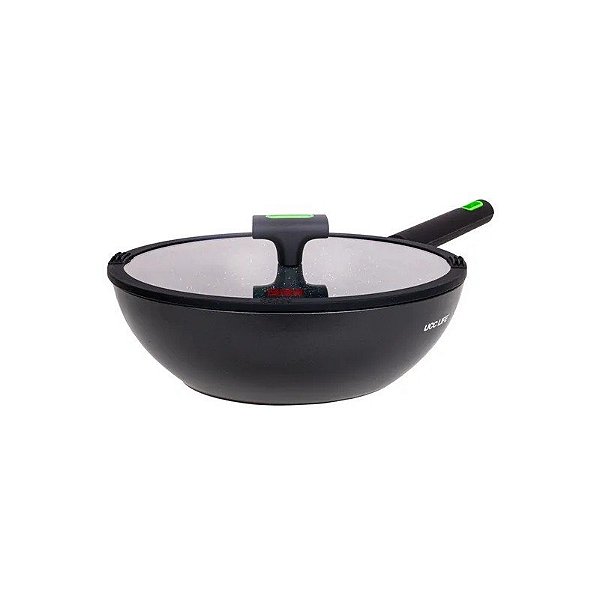 Wok Antiaderente para Indução Ucc Life, 28 CM, Preto