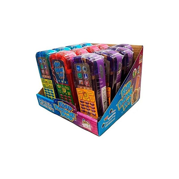 Caixa Pirulito Kidsmania Flip Phone Pop 12X30G