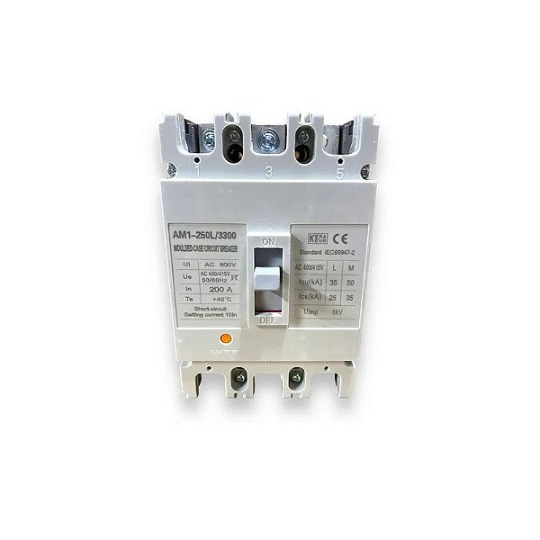 Disjuntor Tritonça Interruptor Trifásico 3 Polos 200A 50/60Hz (Curva C)