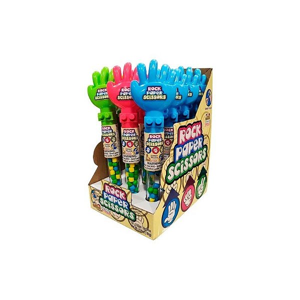 Bala Kidsmania Pedra Papel Tesoura Caixa 12X15G