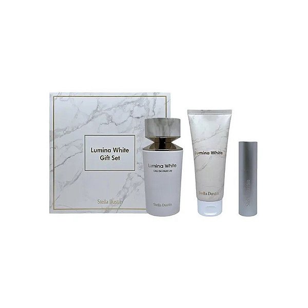 Kit Perfume Feminino Stella Dustin Lumina White Edp 100 ML + Loção Corporal