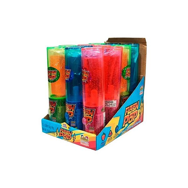 Pirulito Kidsmania Flash Pop Caixa 12x34g