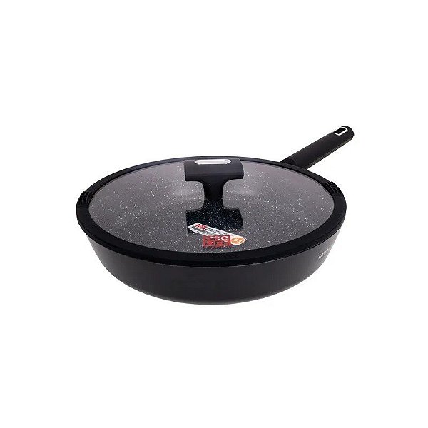 Frigideira Antiaderente de Indução Ucc Life, 28 CM, Preta