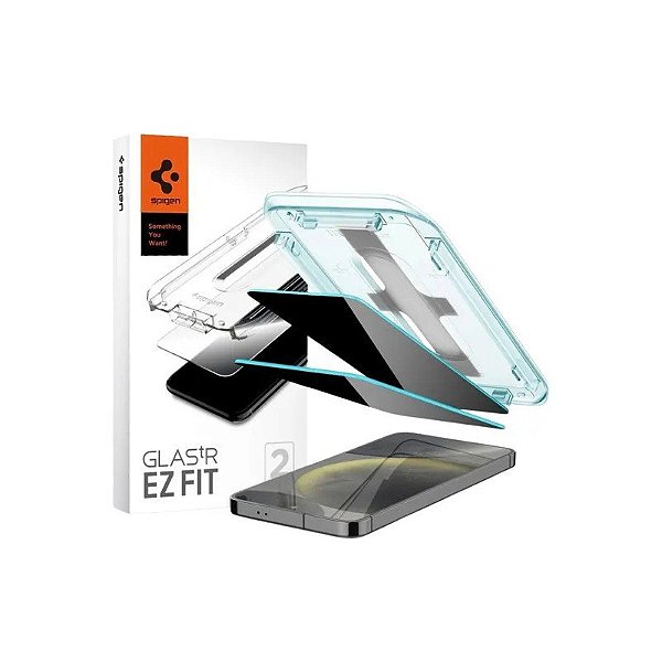 Película Spigen para Galaxy S25 AGL07627 Glastr Ez Fit Privacidade (2 Peças)