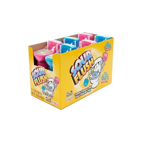 Caixa de Pirulito Kidsmania Azedinho Sour Flush 12X39G