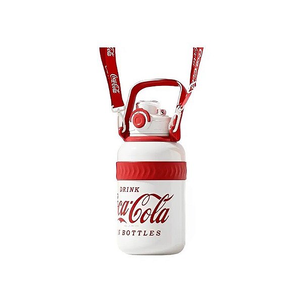 Garrafa Térmica Nonoo Coca Cola NS1250R1 com Tampa - Branco/Vermelho 1,25 L