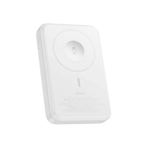 Carregador Sem Fio Wiwu WI-P061 Com USB-C A Lightning - Branco