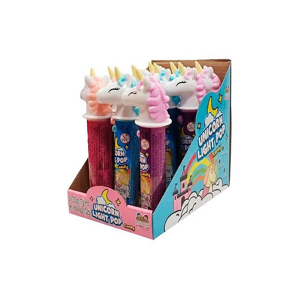 Caixa de Bala Kidsmania Unicorn Light Pop 12X11G