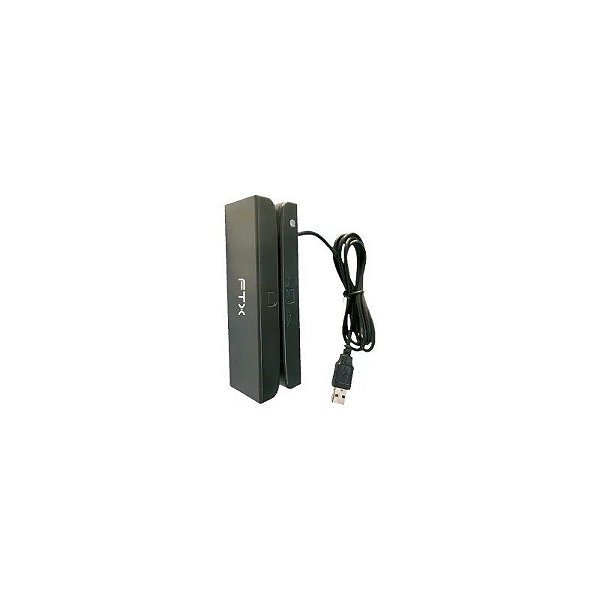 Leitor de Cartão Magnético FTX MCR-100 USB Preto