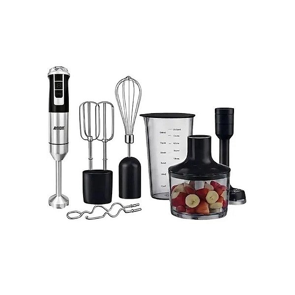 Misturador Onida ON-604 - 1200W - 7 em 1 - 220V 50/60Hz - Preto e Inox