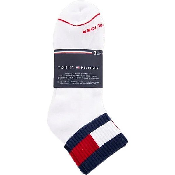 Meias Tommy Hilfiger THM211QT03 001 Masculina (3 Pares)