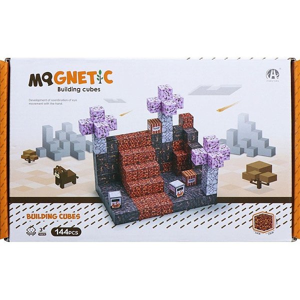 Kit de Cubos Magnéticos de Construção Magnetic Chuang Huang - CH1337 (144 peças)