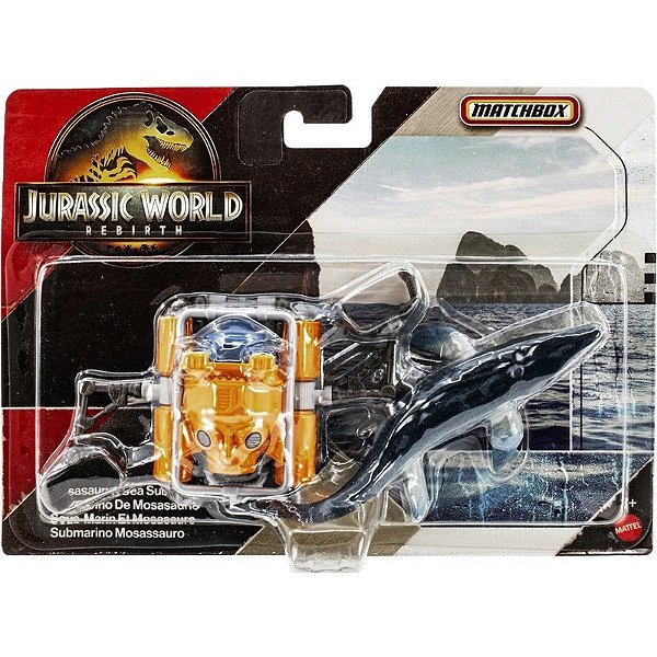 Caixa de Fósforos Mosassauro Submarino Jurassic World Mattel - JGM06