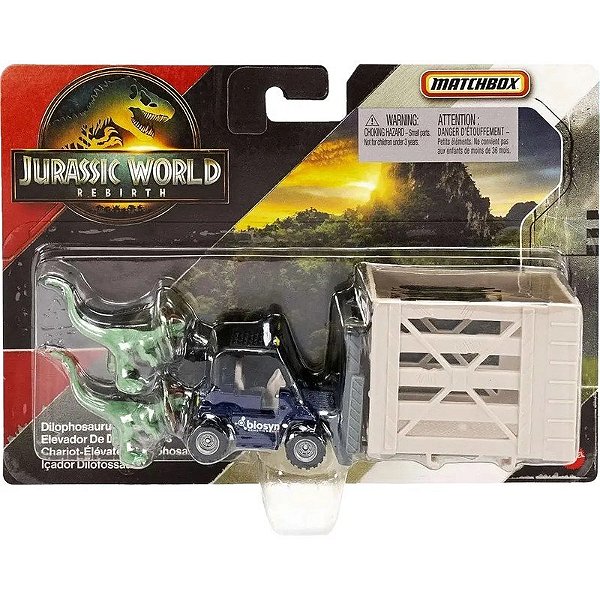 Brinquedo Dilofossauro Elevador Caminhão de Brinquedo Jurassic World Mattel - JGM09