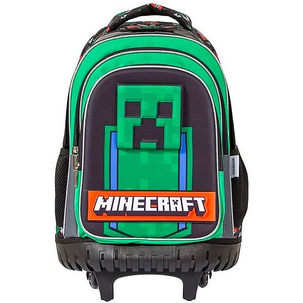 Mochila Escolar Minecraft com Rodas M34-220202