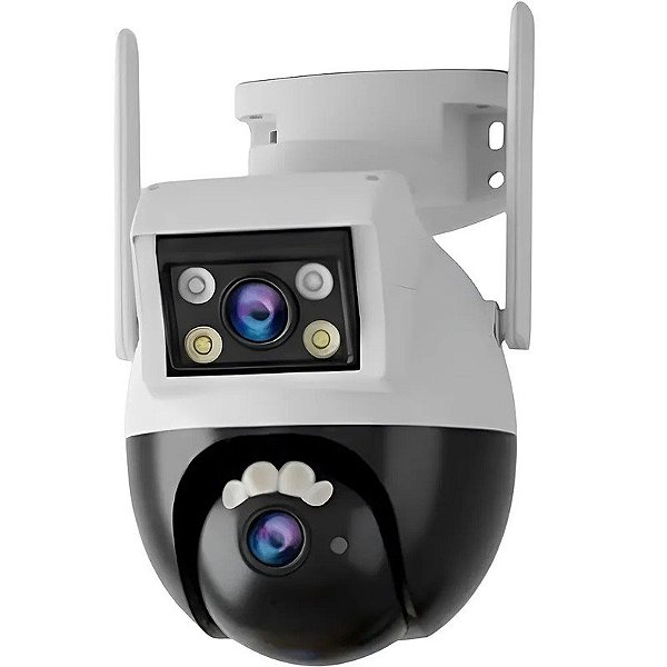 Cámara de Seguridad Satellite A-CAM8005D 4MP Wi-Fi - Blanco/Negro