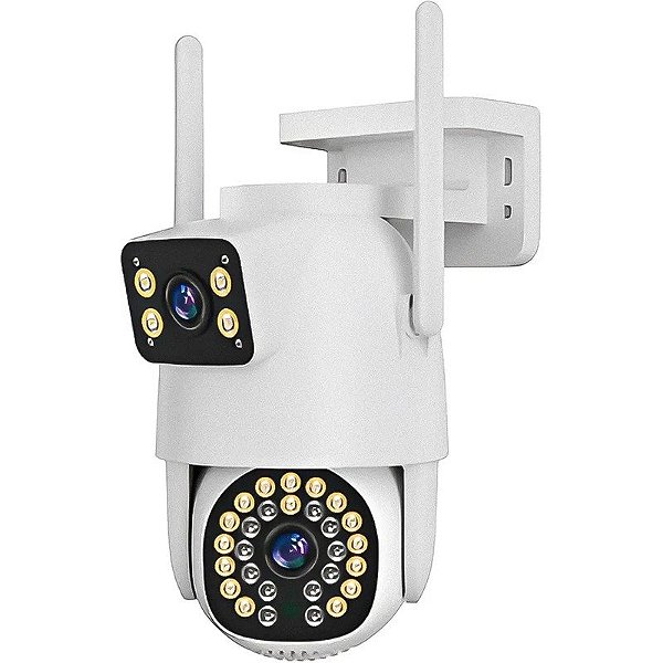 Câmera de Segurança Satellite A-CAM8009D 6MP Wi-Fi - Branco