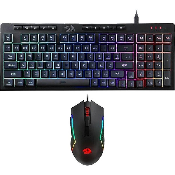 Teclado e Mouse com Fio Redragon S141 Preto