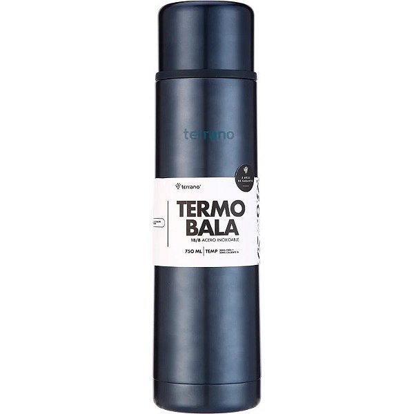 Garrafa Térmica Terrano Bala 750mL 2022485 - Azul Metálico